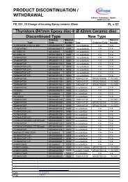 product discontinuation / withdrawal