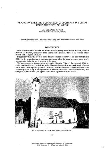 report on the first fumigation of a church in europe using sulfuryl ...
