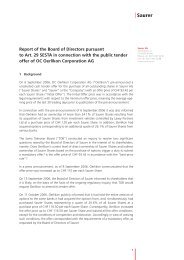 Report of the Board of Directors pursuant to Art ... - Oerlikon Barmag