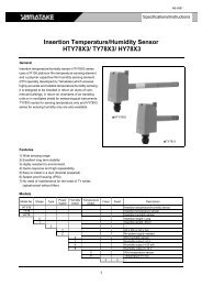 Insertion Temperature/Humidity Sensor HTY78X3/ TY78X3/ HY78X3