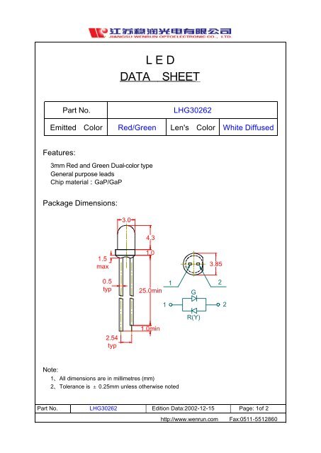 L E D DATA SHEET