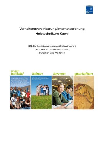 Verhaltensvereinbarung/Internatsordnung Holztechnikum Kuchl