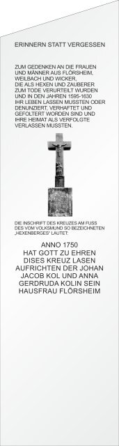 FlÃ¶rsheim Gedenktafel fÃ¼r Opfer der ... - Anton Praetorius