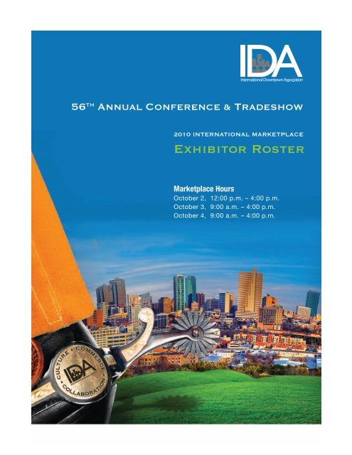exhibitor roster - International Downtown Association