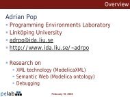 Adrian Pop - IDA - LinkÃ¶ping University