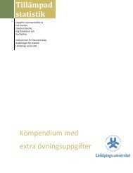 TillÃ¤mpad statistik Kompendium med extra Ã¶vningsuppgifter - IDA