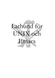 Lathund fÃ¶r UNIX och Emacs - IDA