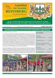 12.08.2013 - der Gemeinde Reinsberg