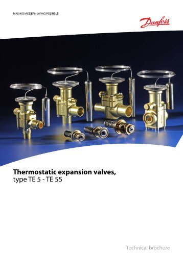 Thermostatic expansion valves, type TE 5 - TE 55