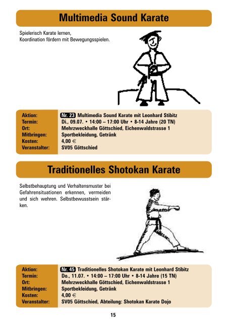 Programmheft mit Anmeldeformular - Idar-Oberstein