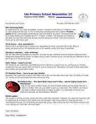 Ide Primary School Newsletter 22