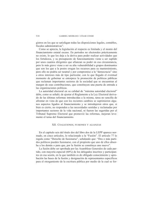 RegulaciÃ³n juridica de los partidos politicos en Guatemala