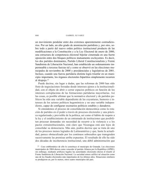 RegulaciÃ³n juridica de los partidos politicos en Nicaragua