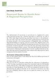 Reserved Seats in South Asia: A Regional ... - International IDEA