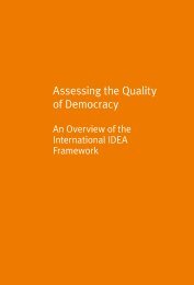 Assessing the Quality of Democracy: An ... - International IDEA