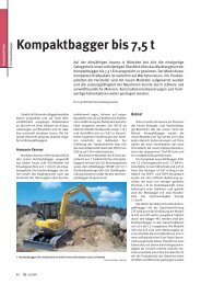 Kompaktbagger bis 7,5 t - Bauverlag