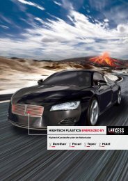 HigHtecH-Kunststoffe unter der MotorHaube - LANXESS