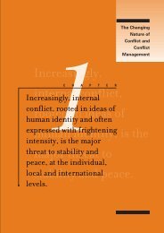 THE CHANGING NATURE OF CONFLICT AND ... - International IDEA