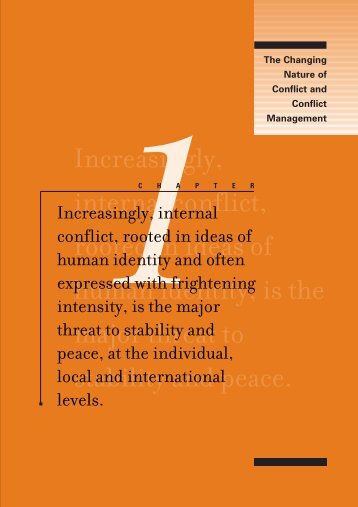 THE CHANGING NATURE OF CONFLICT AND ... - International IDEA