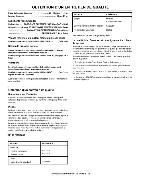 BETRIEBSANLEITUNG - Operator's Manual - John Deere