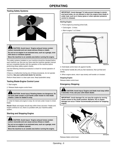 BETRIEBSANLEITUNG - Operator's Manual - John Deere