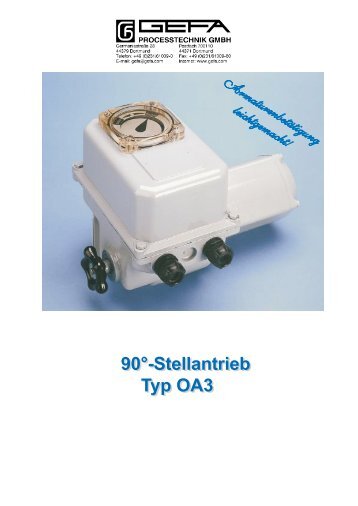 90Â°-Stellantrieb Typ OA3 90Â°-Stellantrieb Typ OA3