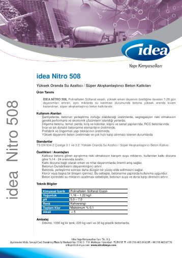 idea Nitro 508 - Ä°dea YapÄ± KimyasallarÄ±