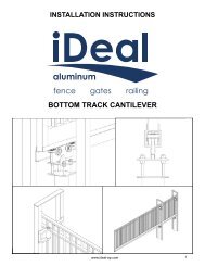 BOTTOM TRACK CANTILEVER - Ideal Aluminum Products