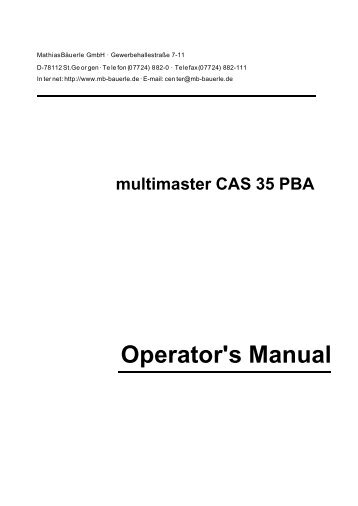 CAS 35 Operator Manual - Gbr.com