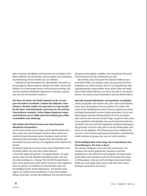 PDF Download Ausgabe 08/13 - IDEAL! Interview Magazin