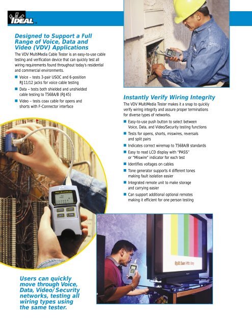 VDV MultiMedia Cable Tester - Ideal Industries Inc.