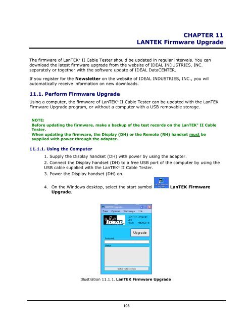 LanTEKÂ® II Series Manual - Ideal Industries Inc.