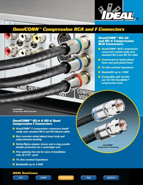 OmniCONNâ¢ Compression RCA and F Connectors - Leff Electric