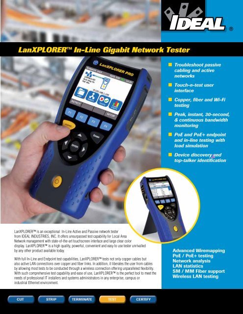 LanXPLORERâ¢ In-Line Gigabit Network Tester - Ideal Industries Inc.