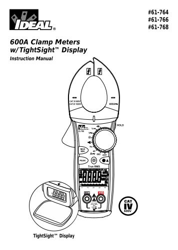 600A Clamp Meters w/TightSightâ¢ Display - Ideal Industries Inc.