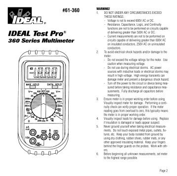 IDEAL Test ProÂ® - Ideal Industries Inc.