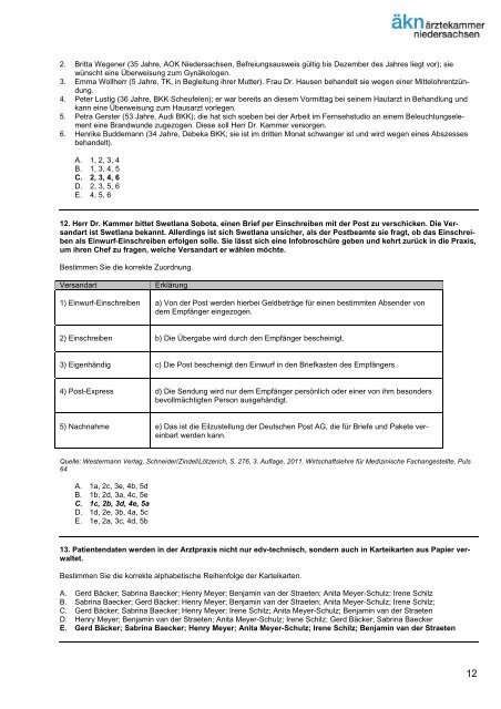 Beispielaufgaben fÃ¼r die schriftliche MFA-AbschlussprÃ¼fung