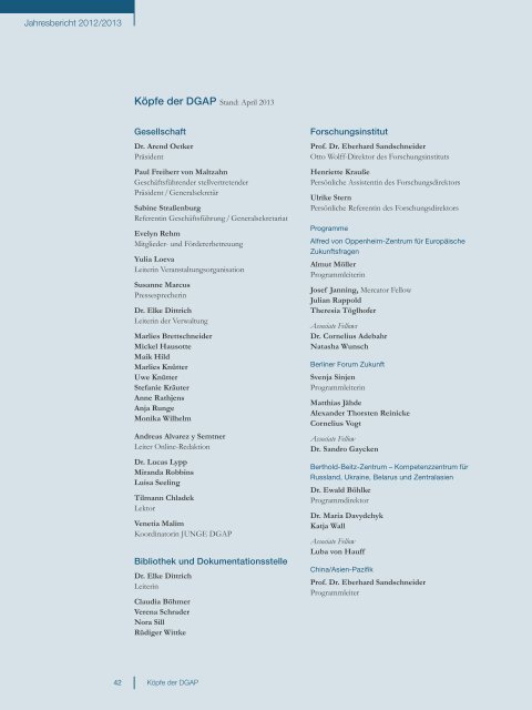 Jahresbericht 2012/13 (PDF 2.52 MB) - Deutsche Gesellschaft fÃ¼r ...