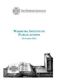 Warburg Institute Publications - School of Advanced Study