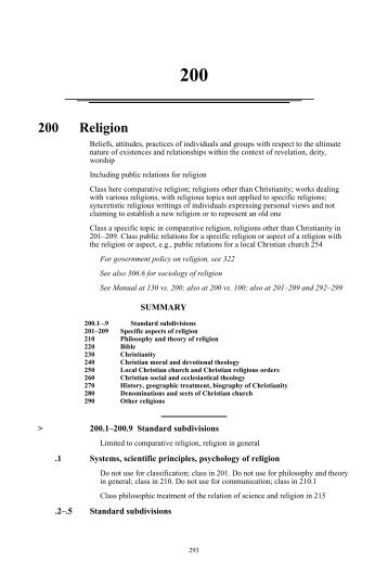200 Religion - OCLC