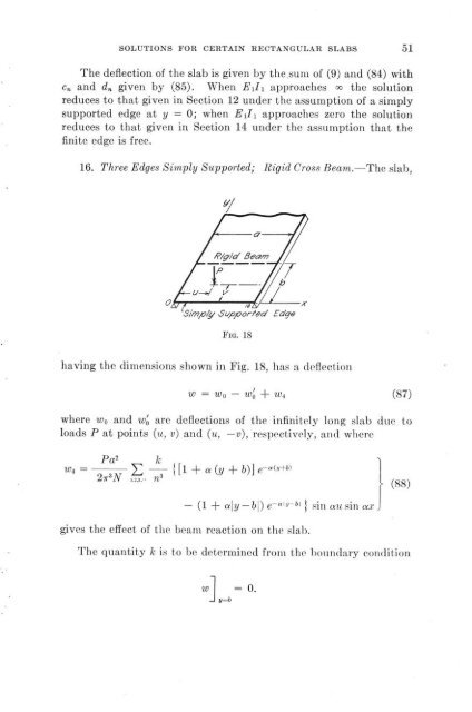 Solutions for certain rectangular slabs continuous over flexible ...