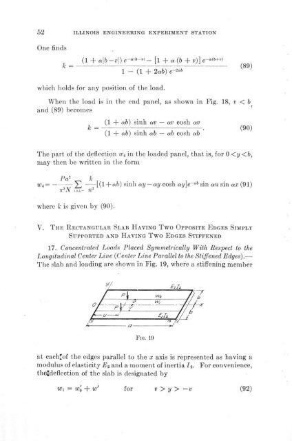 Solutions for certain rectangular slabs continuous over flexible ...