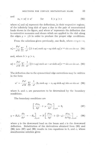 Solutions for certain rectangular slabs continuous over flexible ...