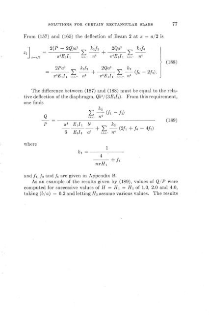 Solutions for certain rectangular slabs continuous over flexible ...