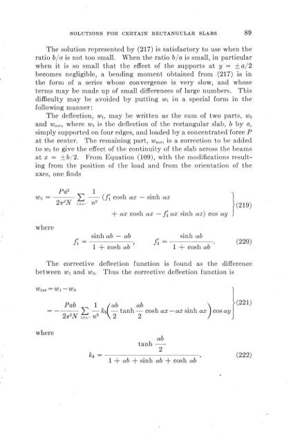 Solutions for certain rectangular slabs continuous over flexible ...