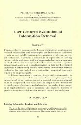 User-Centered Evaluation of Information Retrieval - ideals