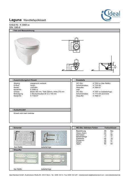 Laguna WandtiefspÃ¼lklosett - Ideal Standard