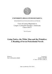 Going Native, the White Man and the Primitive - UniversitÃ  degli ...