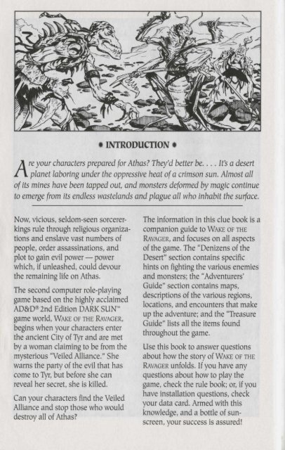 darksun2-cluebook - Museum of Computer Adventure Game History