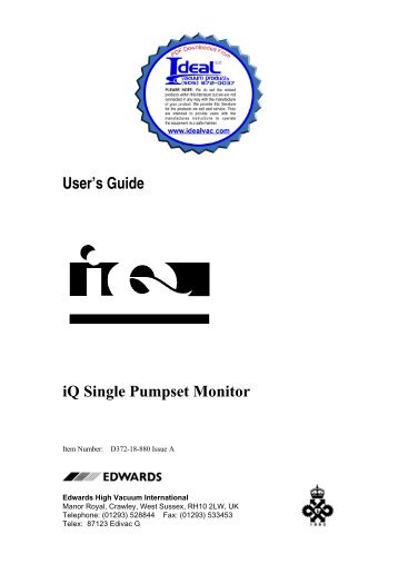 About The Single Pumpset Monitor - Ideal Vacuum Products